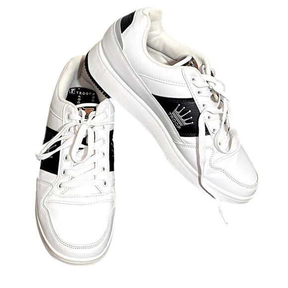 Troop Destroyer White/Orange/Black - World of Troop TROOP‎ - MEN’S DESTROYER LOW SNEAKERS - SIZE 8 1/2 - VERY GOOD CONDITION - S3